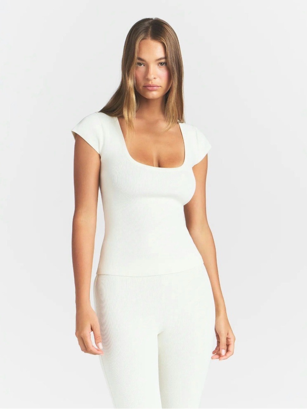 Skims Refinded Knit Scoopneck Top